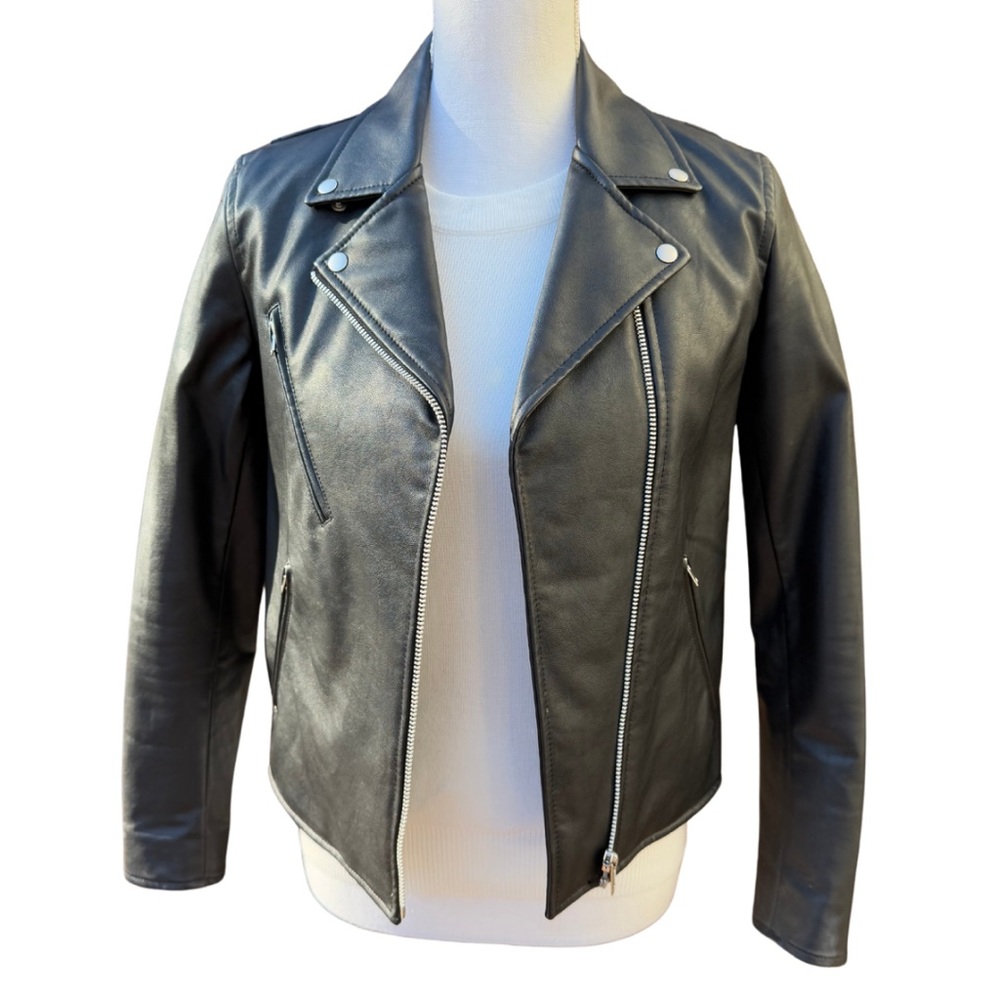 Uniqlo Women's Riders Double Faux Leather Motorcycle